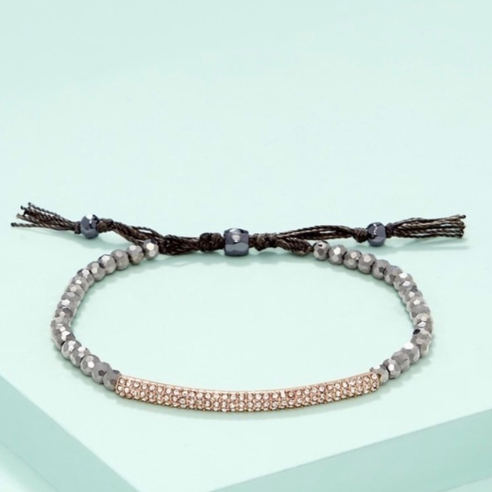 Stella & Dot Tribute Pave’ Crystal Rose Gold Bracelet NWT